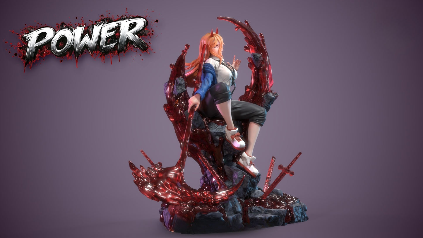 3980 Power NSFW - Chainsaw Man - STL 3D Print Files