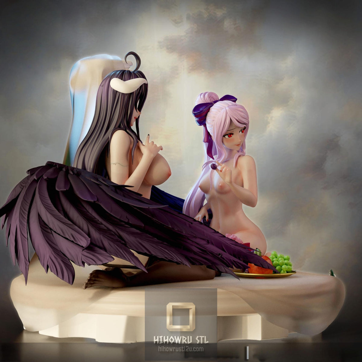5634 Albedo And Shalltear Bloodfallen NSFW - Overlord - STL 3D Print Files