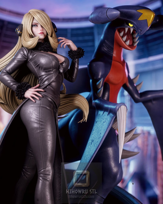 5108 Cynthia NSFW AND Garchomp - Pokemon - STL 3D Print Files