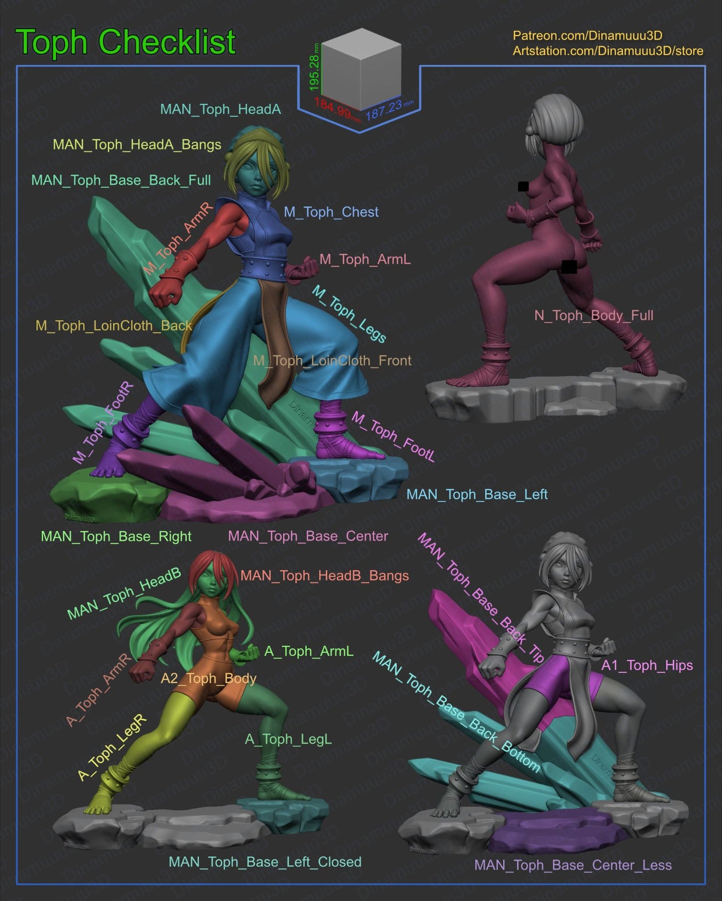 3630 Toph Bei Fong NSFW - Avatar the Last Airbender - STL 3D Print Files