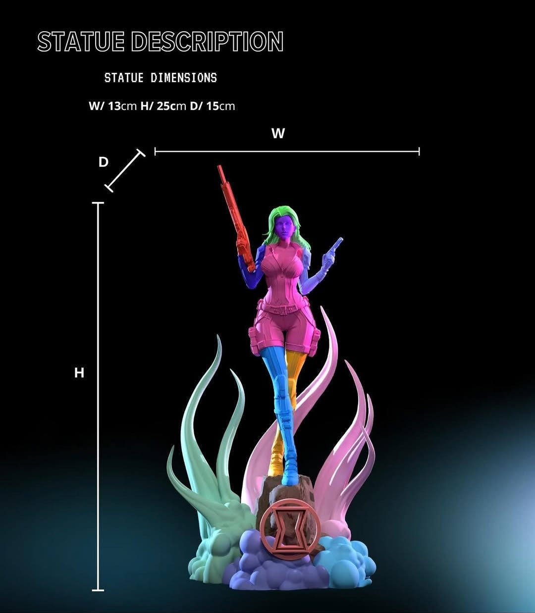 4044 Black Widow NSFW - Marvel Rivals - STL 3D Print Files