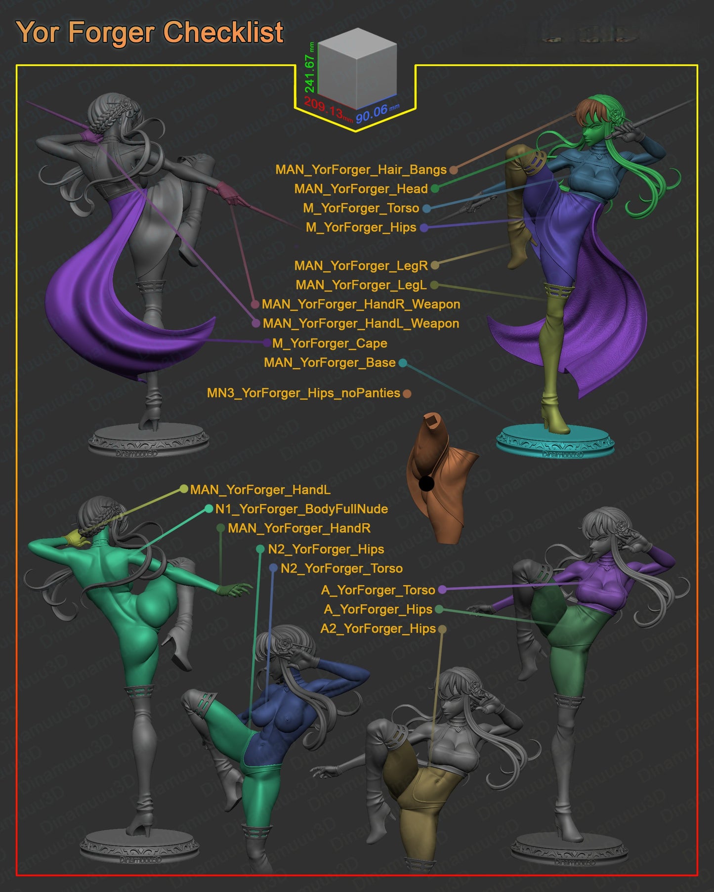 2125 Yor Forger NSFW - Spy x Family - STL 3D Print Files