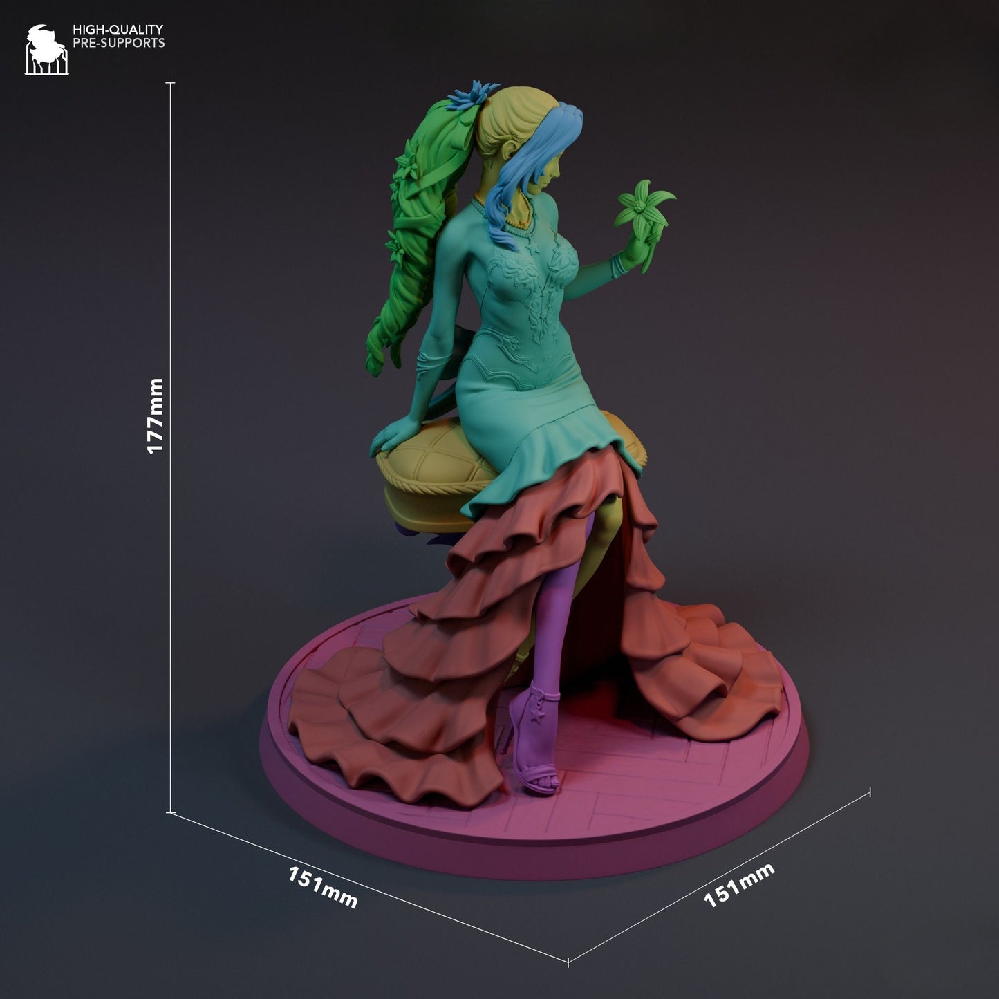 4262 Aerith Gainsborough - Final Fantasy - STL 3D Print Files