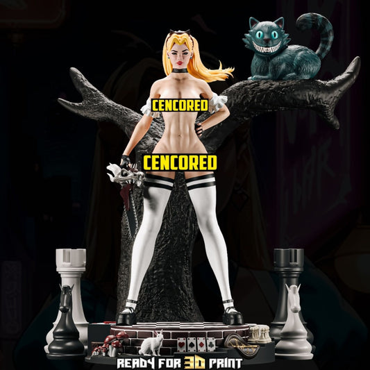 3919 Alice NSFW - Alice in Wonderland - STL 3D Print Files