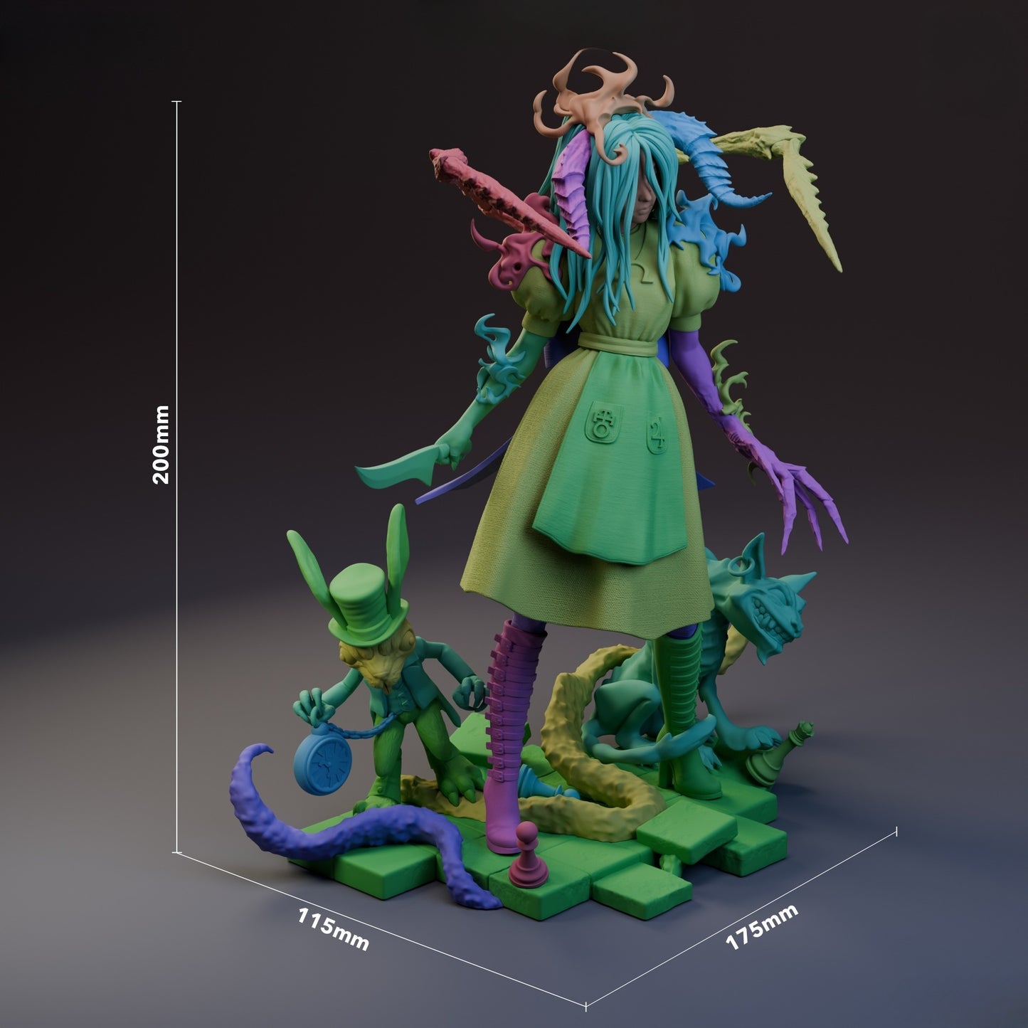 3507 Alice - Alice in Wonderland - STL 3D Print Files