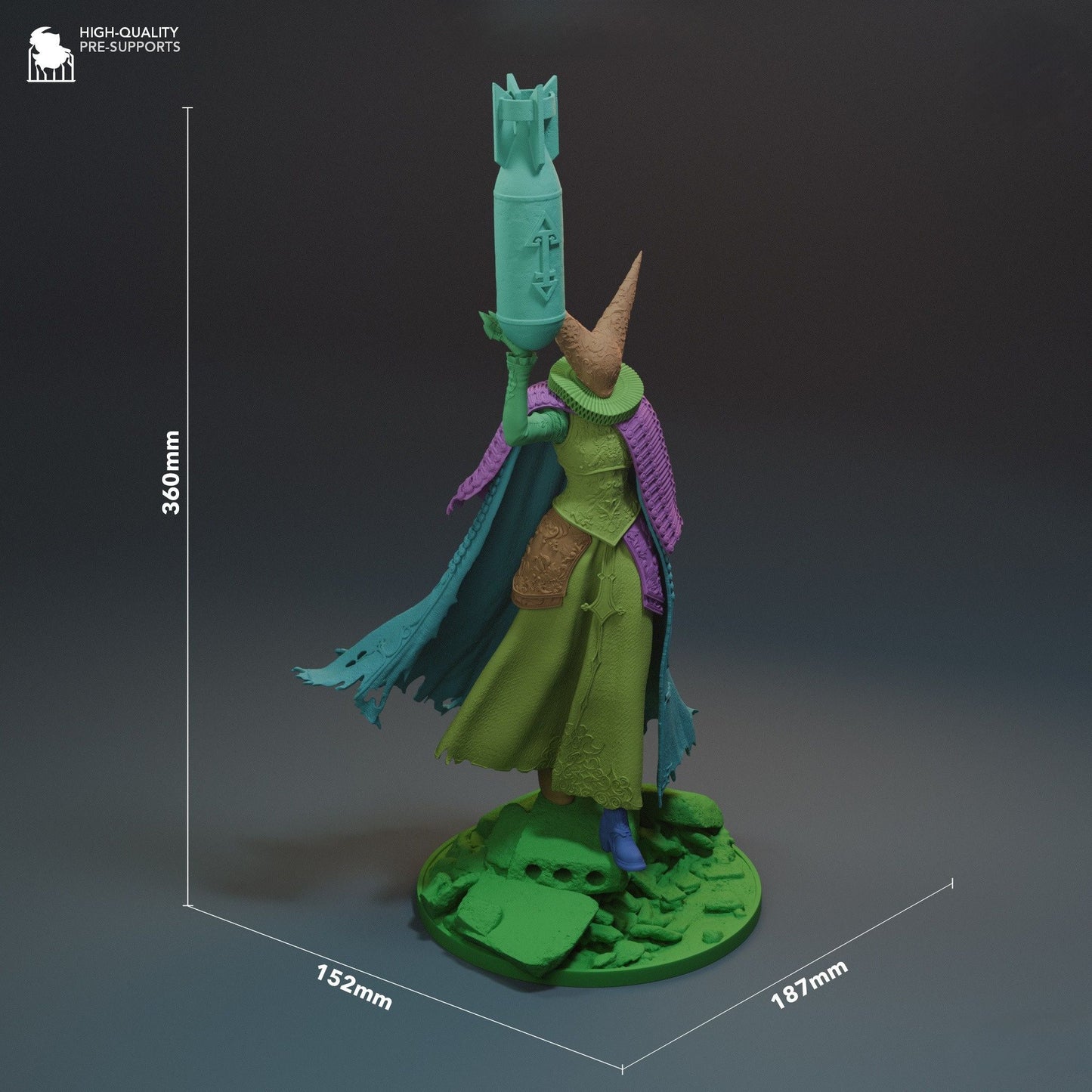 3942 Artillery Witch - Trench Crusade - STL 3D Print Files