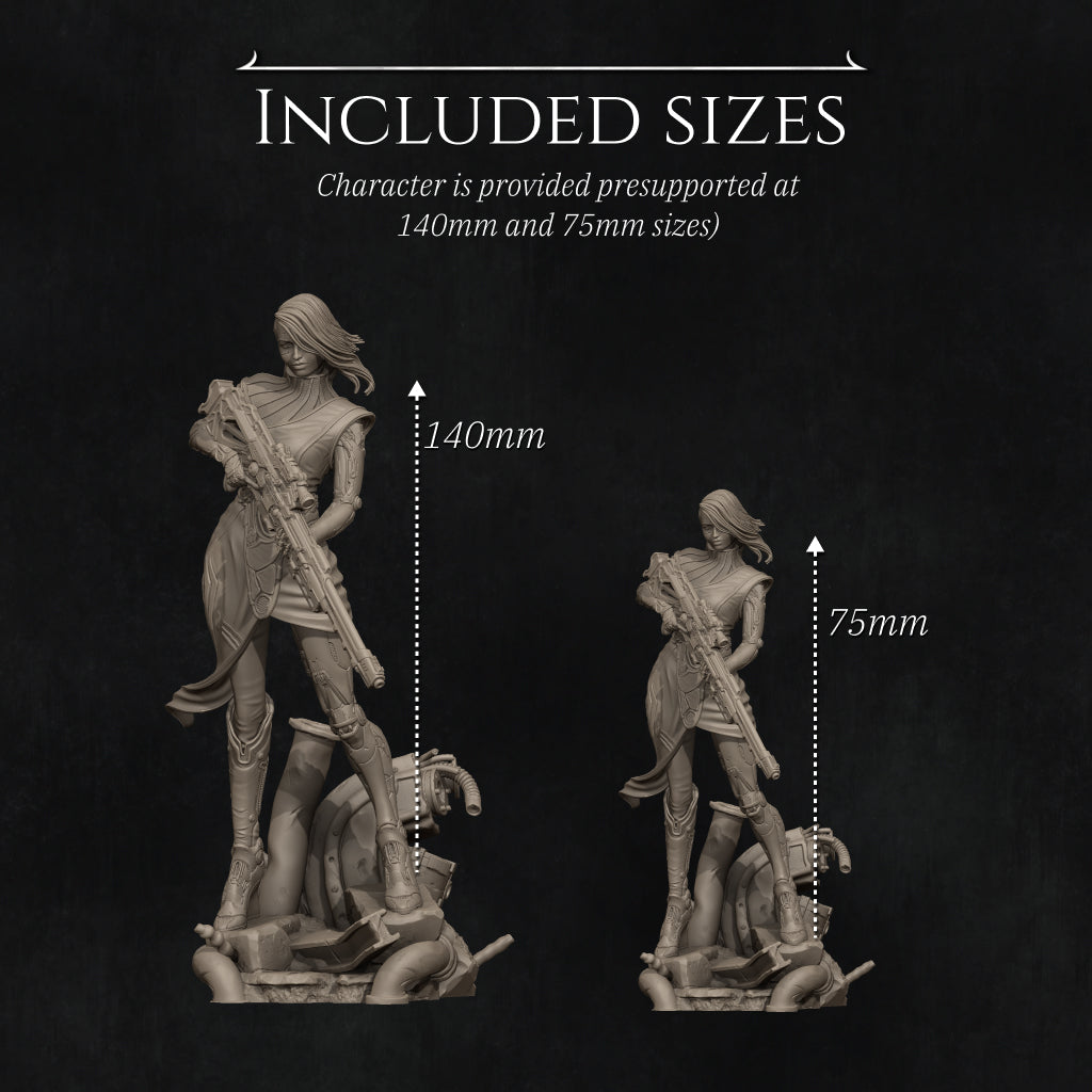 4106 Aryn - Cyberpunk Assassin - STL 3D Print Files