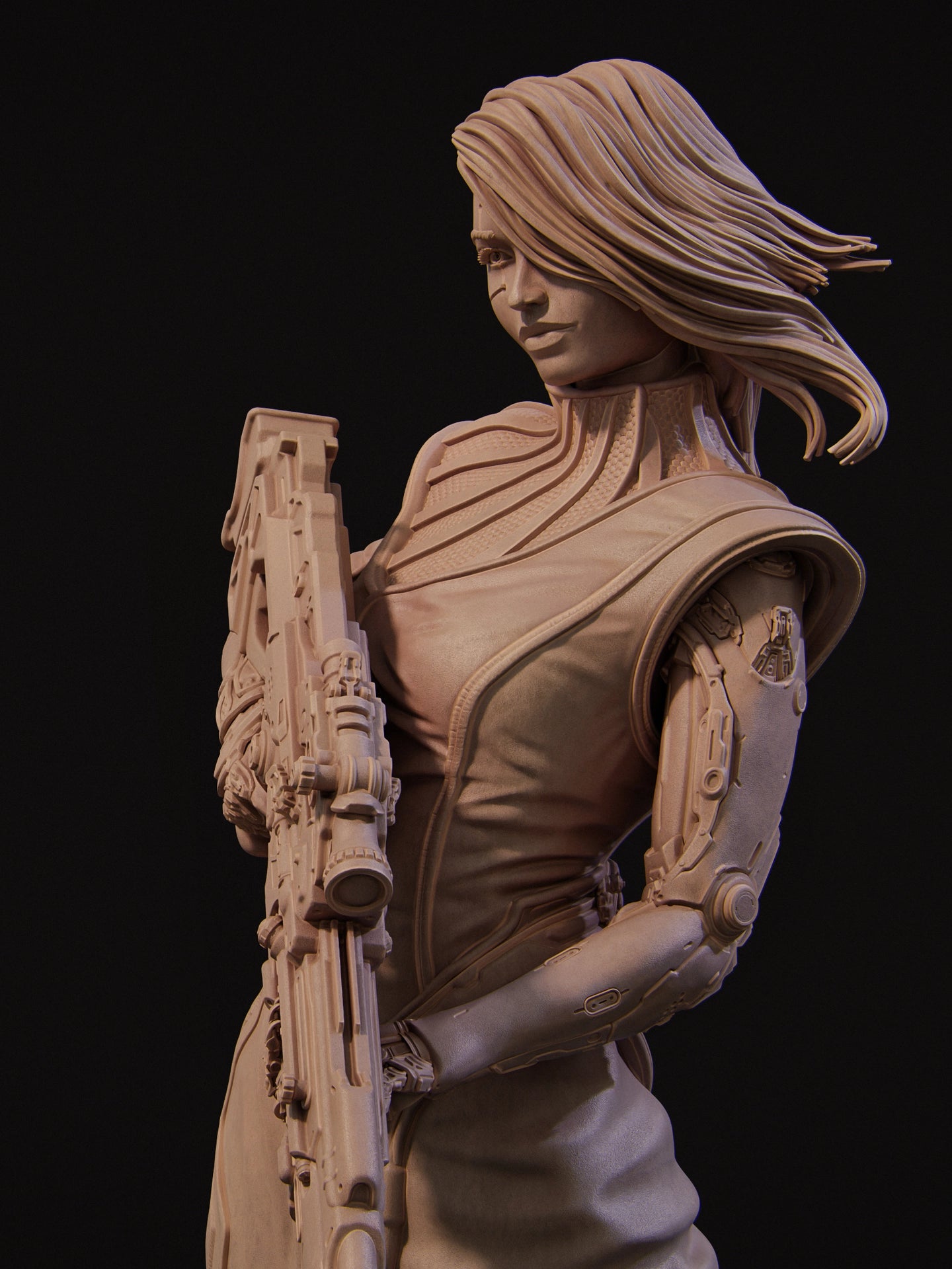 4106 Aryn - Cyberpunk Assassin - STL 3D Print Files