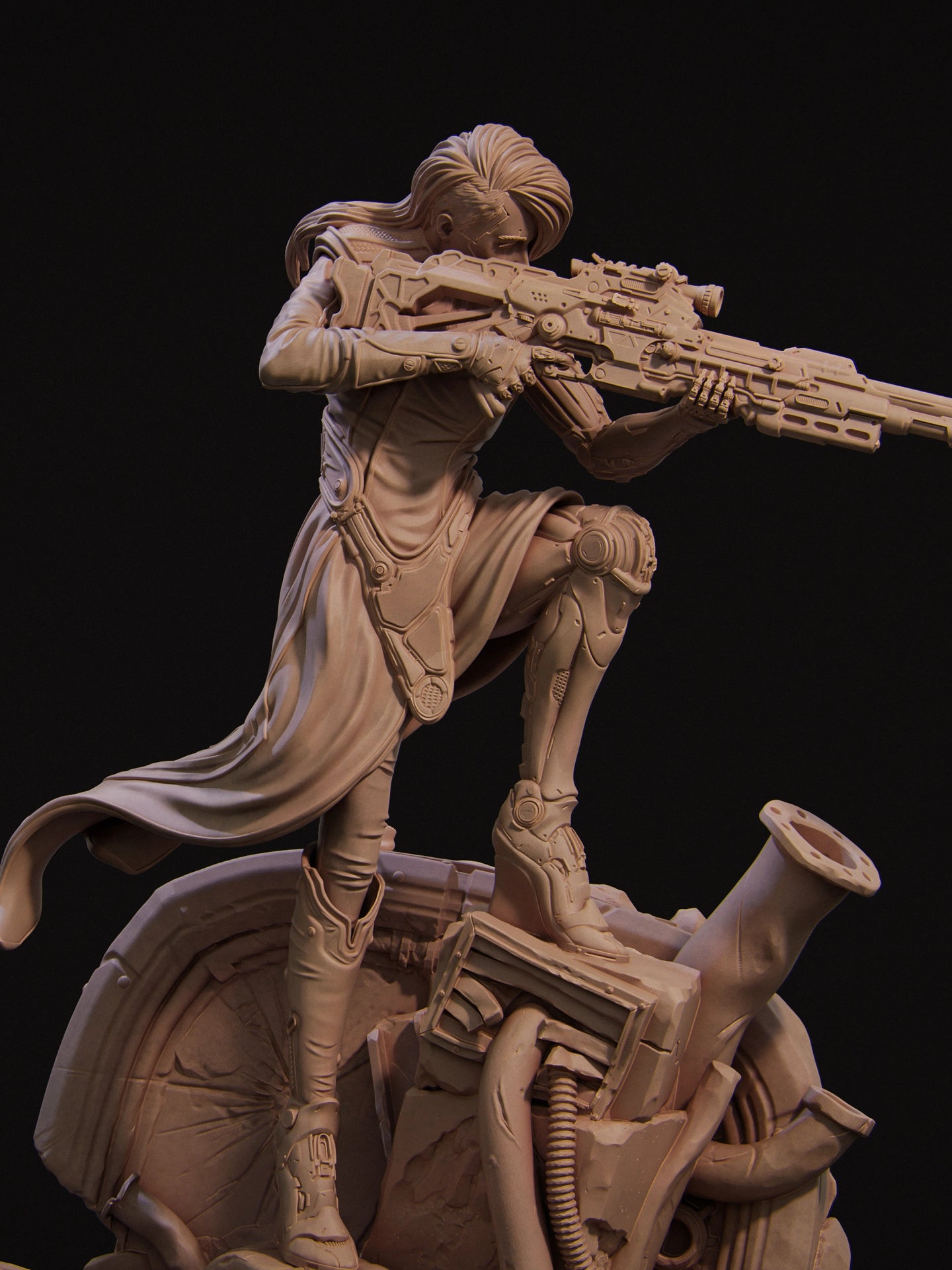 4124 Aryn - Sniper Assassin - STL 3d Print Files