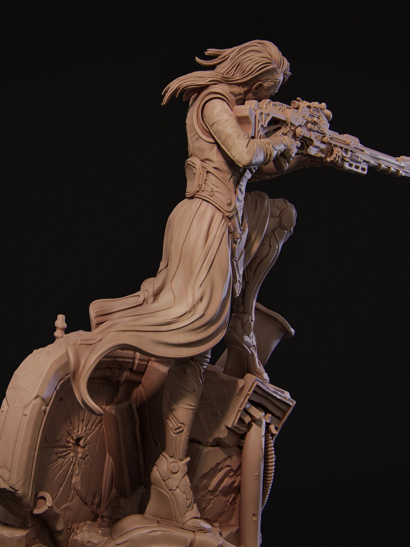 4124 Aryn - Sniper Assassin - STL 3d Print Files
