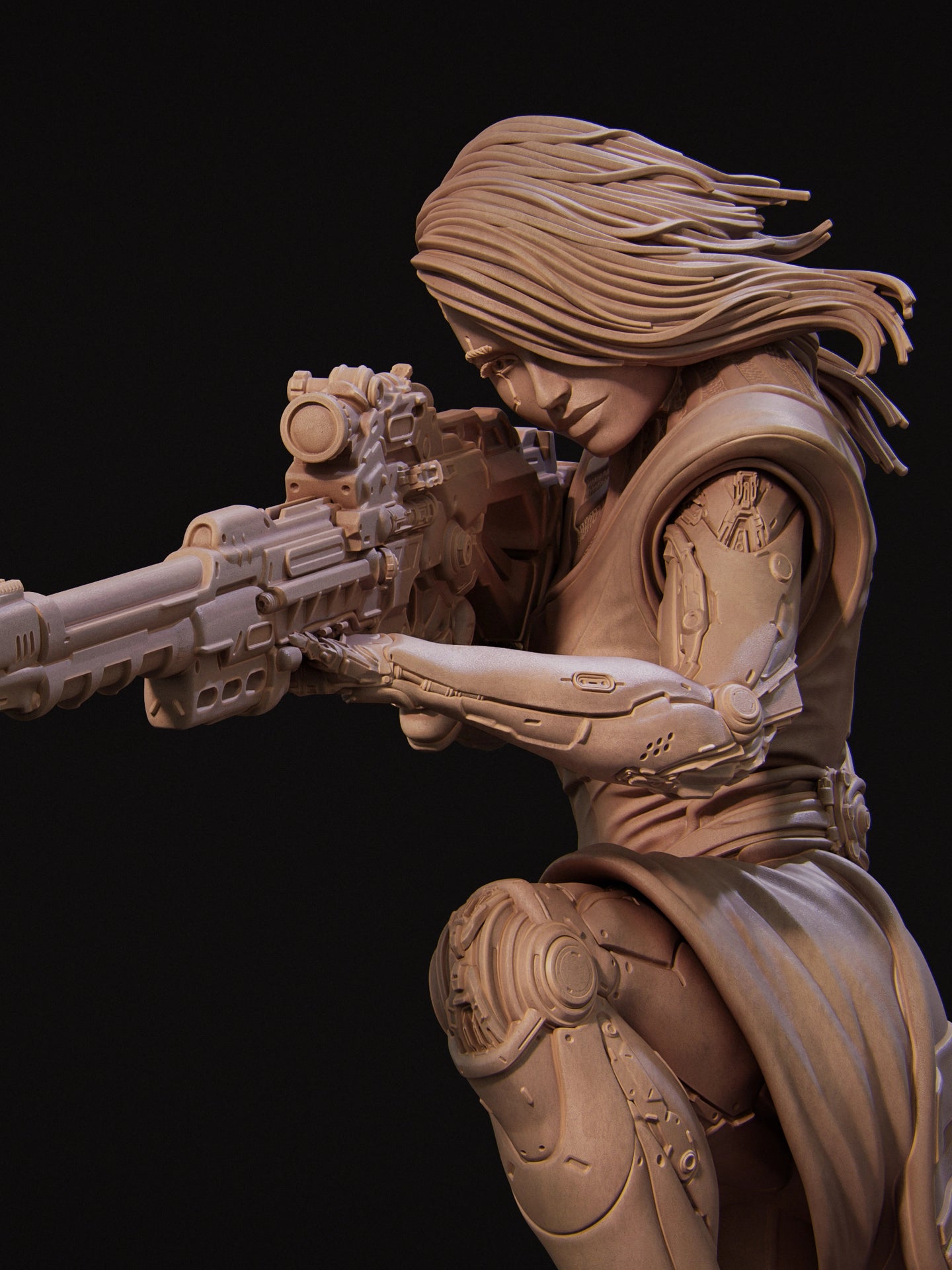 4124 Aryn - Sniper Assassin - STL 3d Print Files