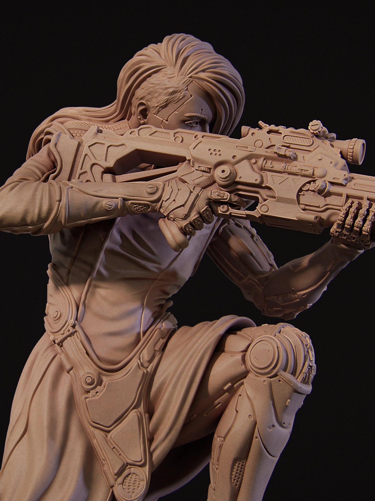 4124 Aryn - Sniper Assassin - STL 3d Print Files