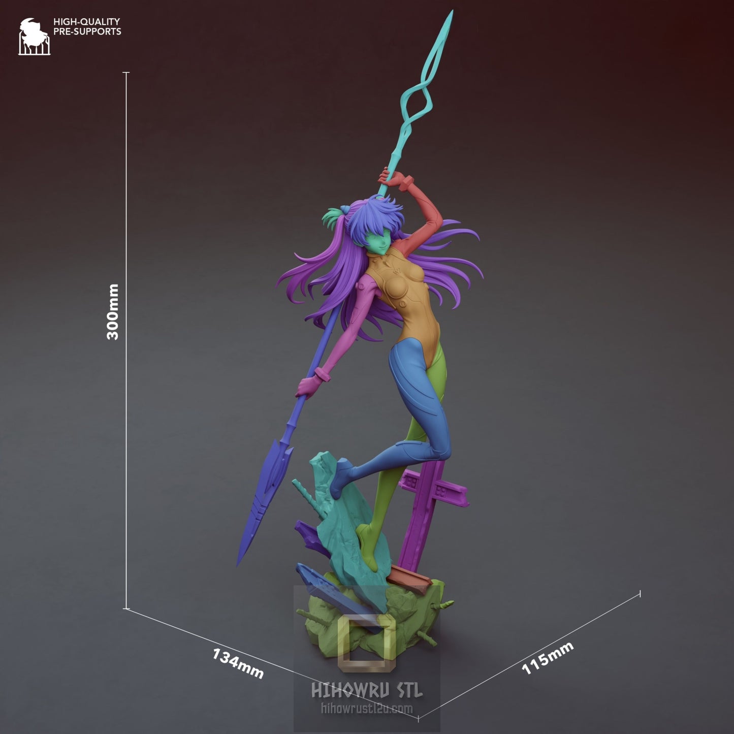 5291 Asuka Langley Soryu - Neon Genesis Evangelion - STL 3D Print Files