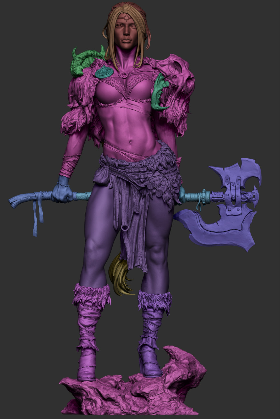 3710 Barbarian Queen - STL 3D Print Files
