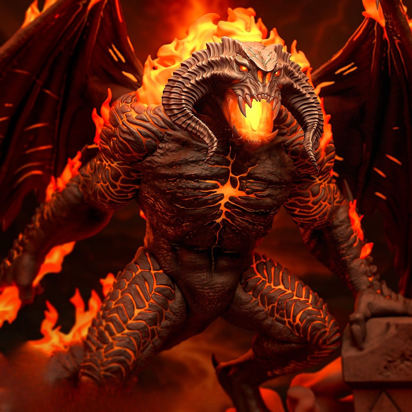 3940 Balrog - The Lord of the Rings - STL 3D Print Files