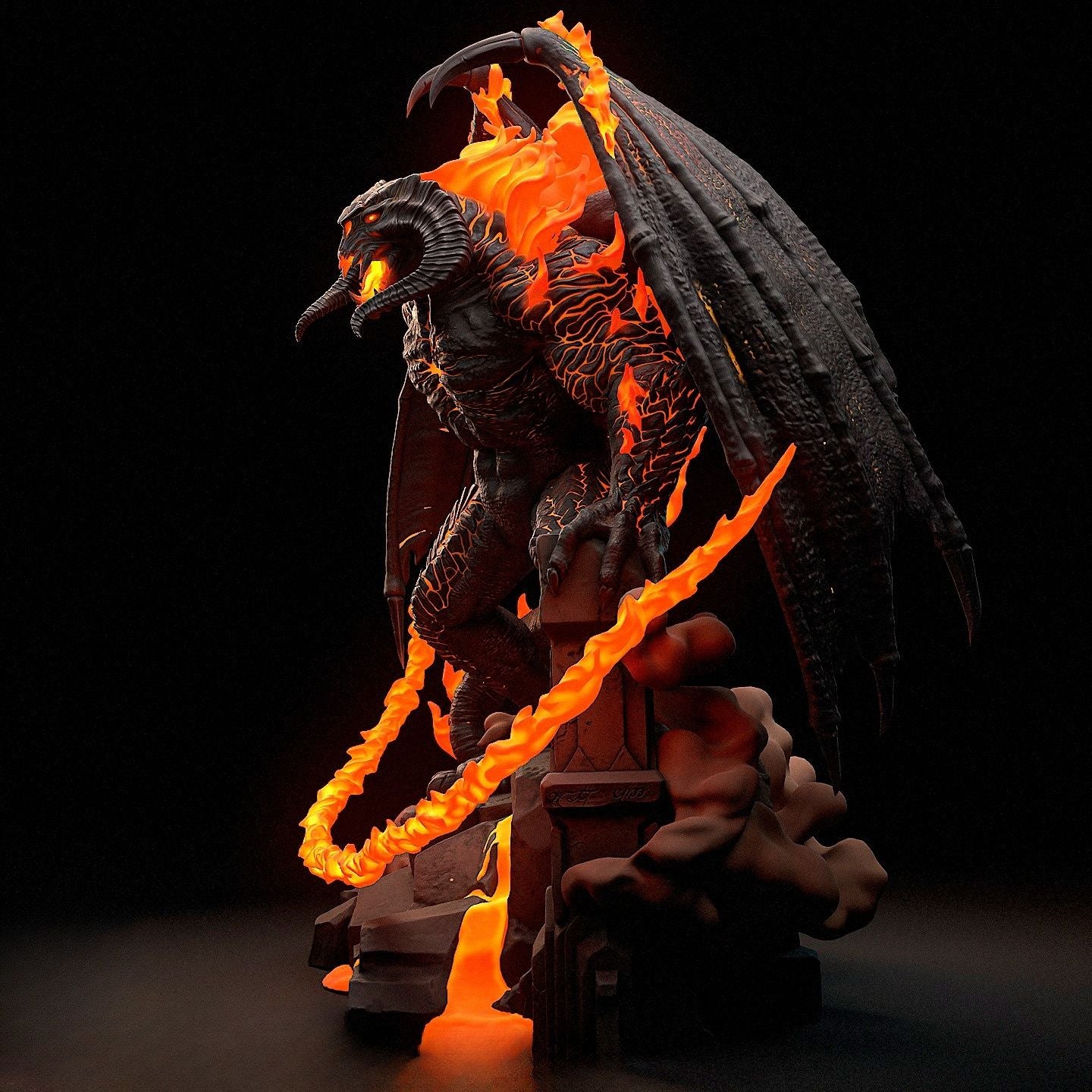 3940 Balrog - The Lord of the Rings - STL 3D Print Files
