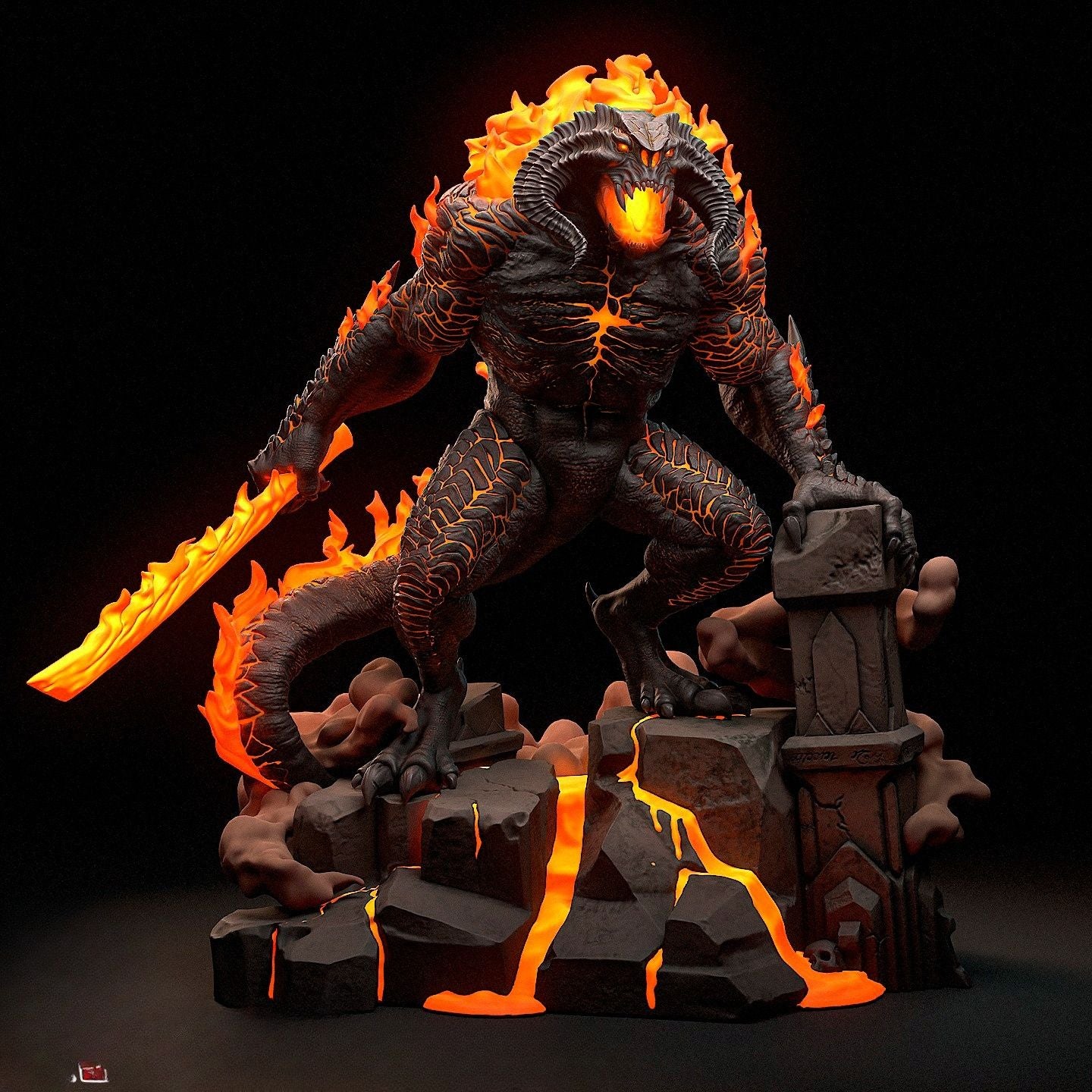 3940 Balrog - The Lord of the Rings - STL 3D Print Files