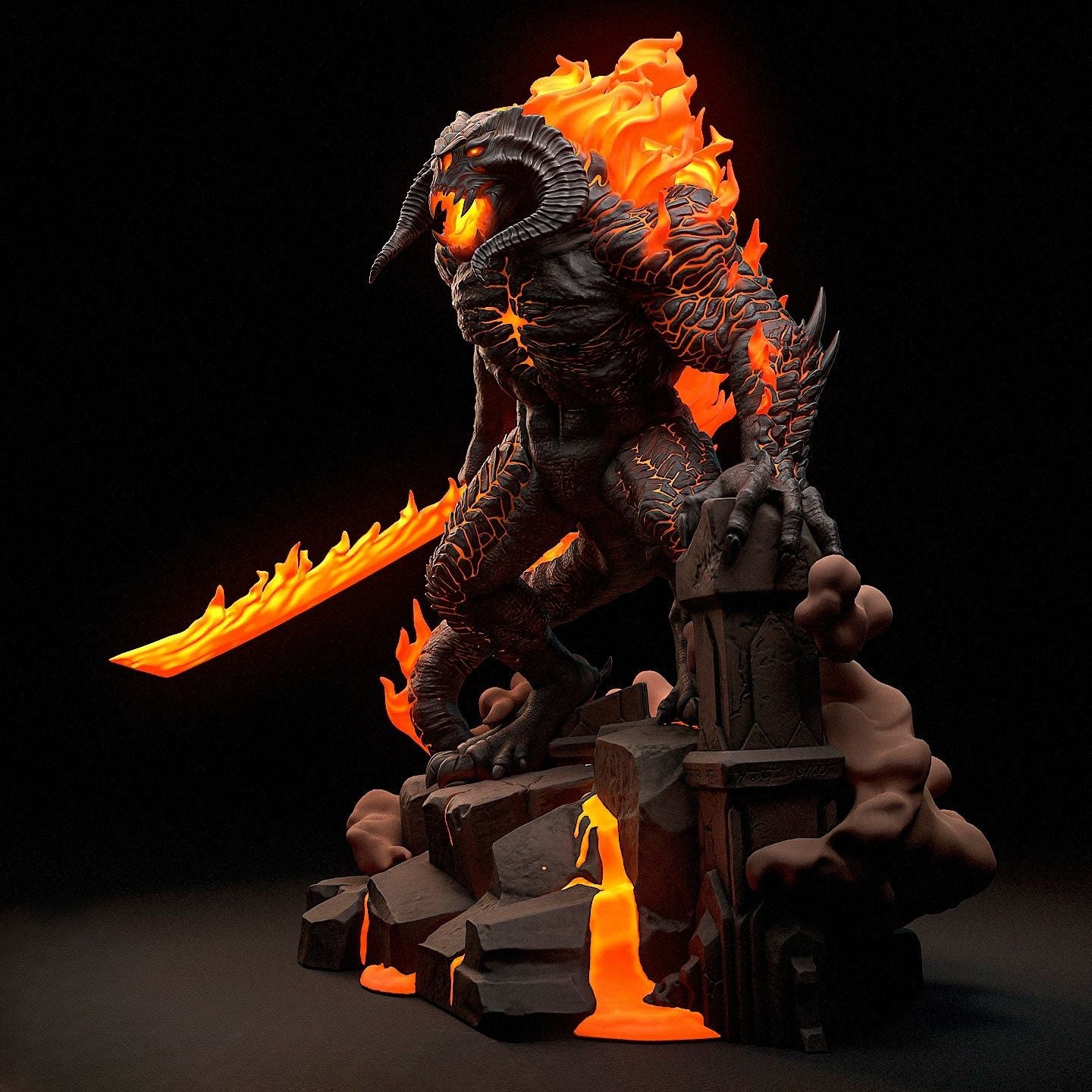 3940 Balrog - The Lord of the Rings - STL 3D Print Files