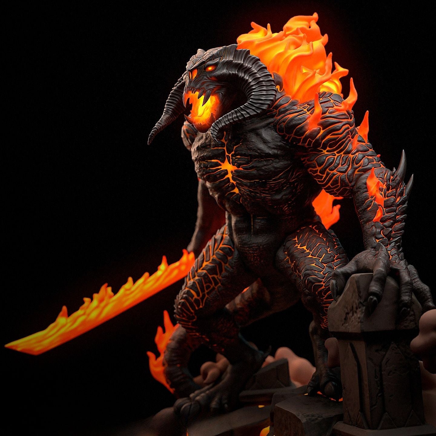 3940 Balrog - The Lord of the Rings - STL 3D Print Files