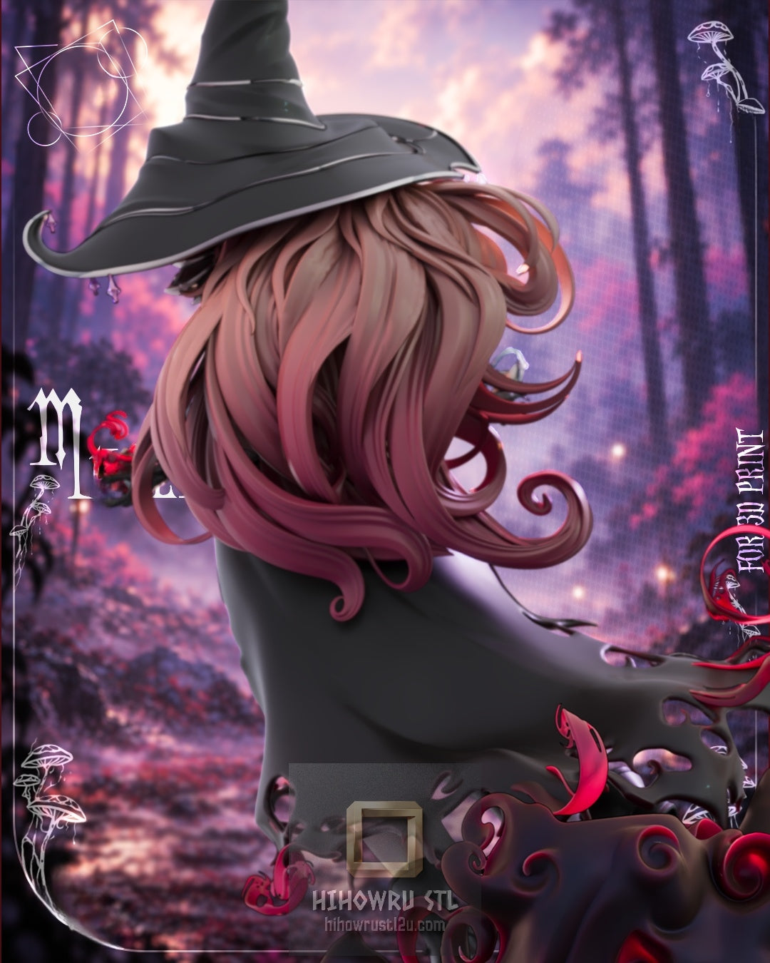 5607 Mycena Witch - STL 3D Print Files