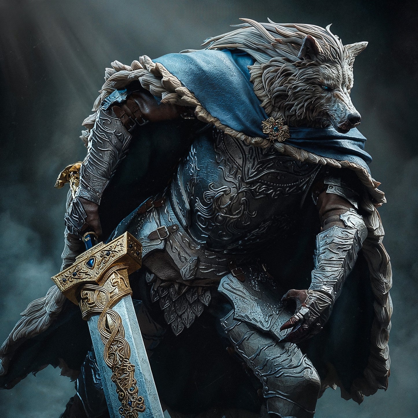 3551 Blaidd the Half-Wolf - Elden Ring - STL 3D Print Files