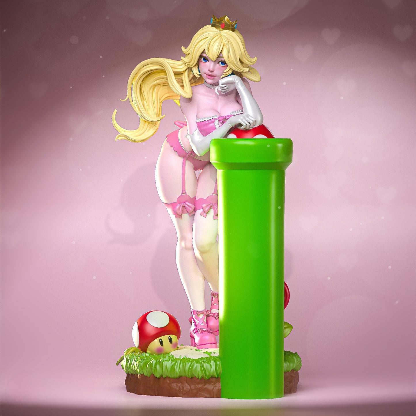 3388 Princes Peach - Super Mario Bros - STL 3D Print Files
