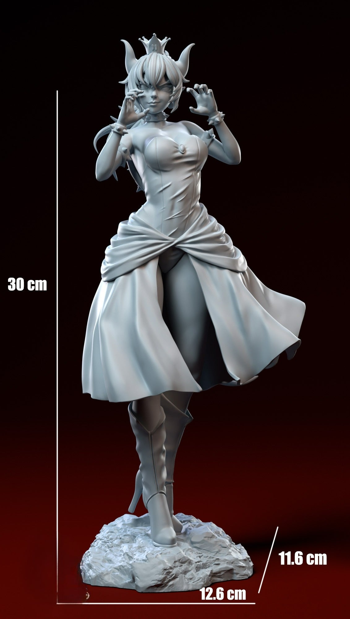 3669 Bowsette - Super Mario - STL 3D Print Files