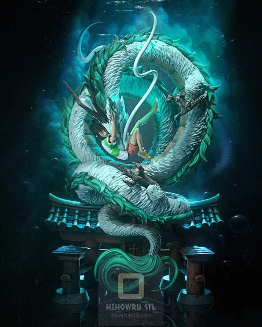 4332 Haku And Chihiro - Spirited Away - STL 3D Print Files