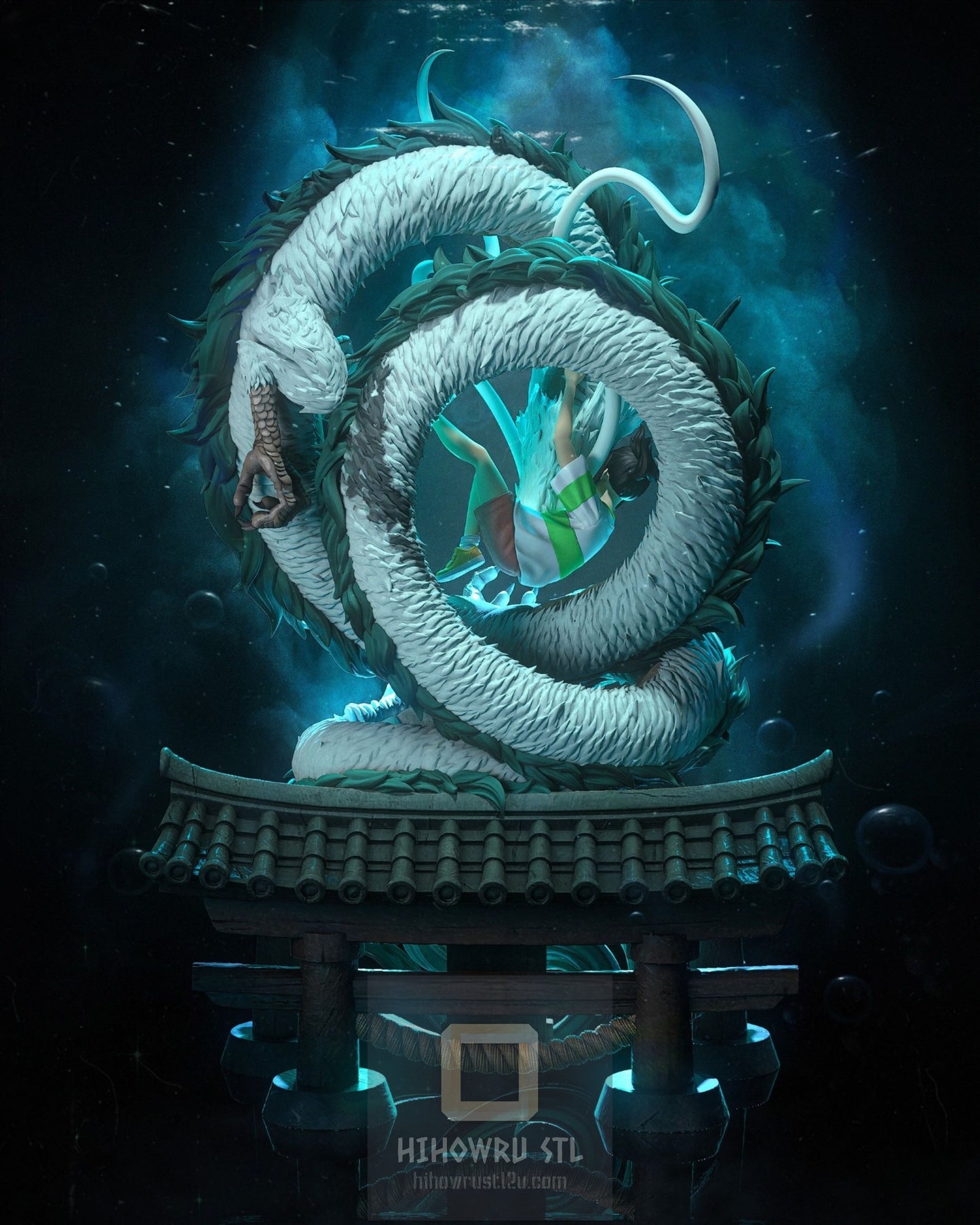 4332 Haku And Chihiro - Spirited Away - STL 3D Print Files