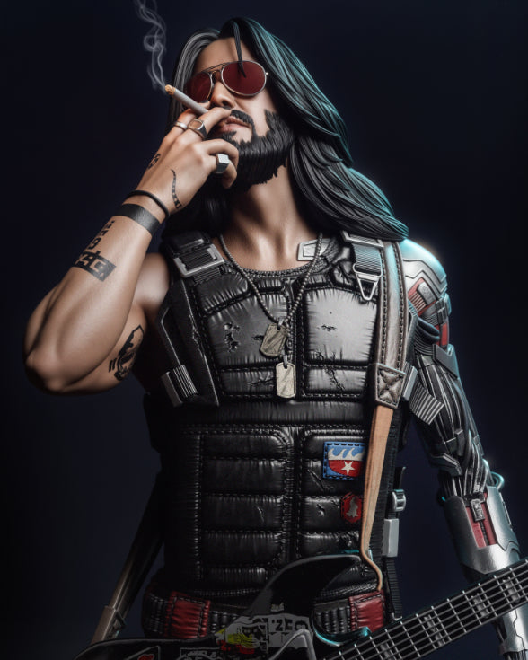 4069 Johnny Silverhand - Cyberpunk - STL 3D Print Files