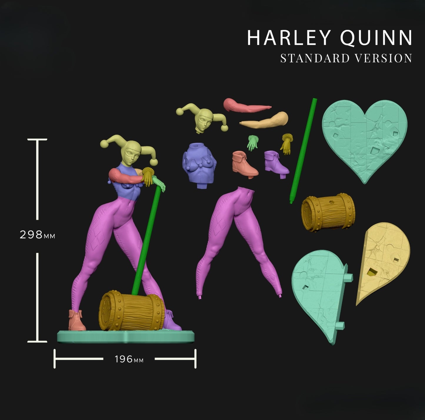 3959 Harley Quinn Classic - STL 3D Print Files
