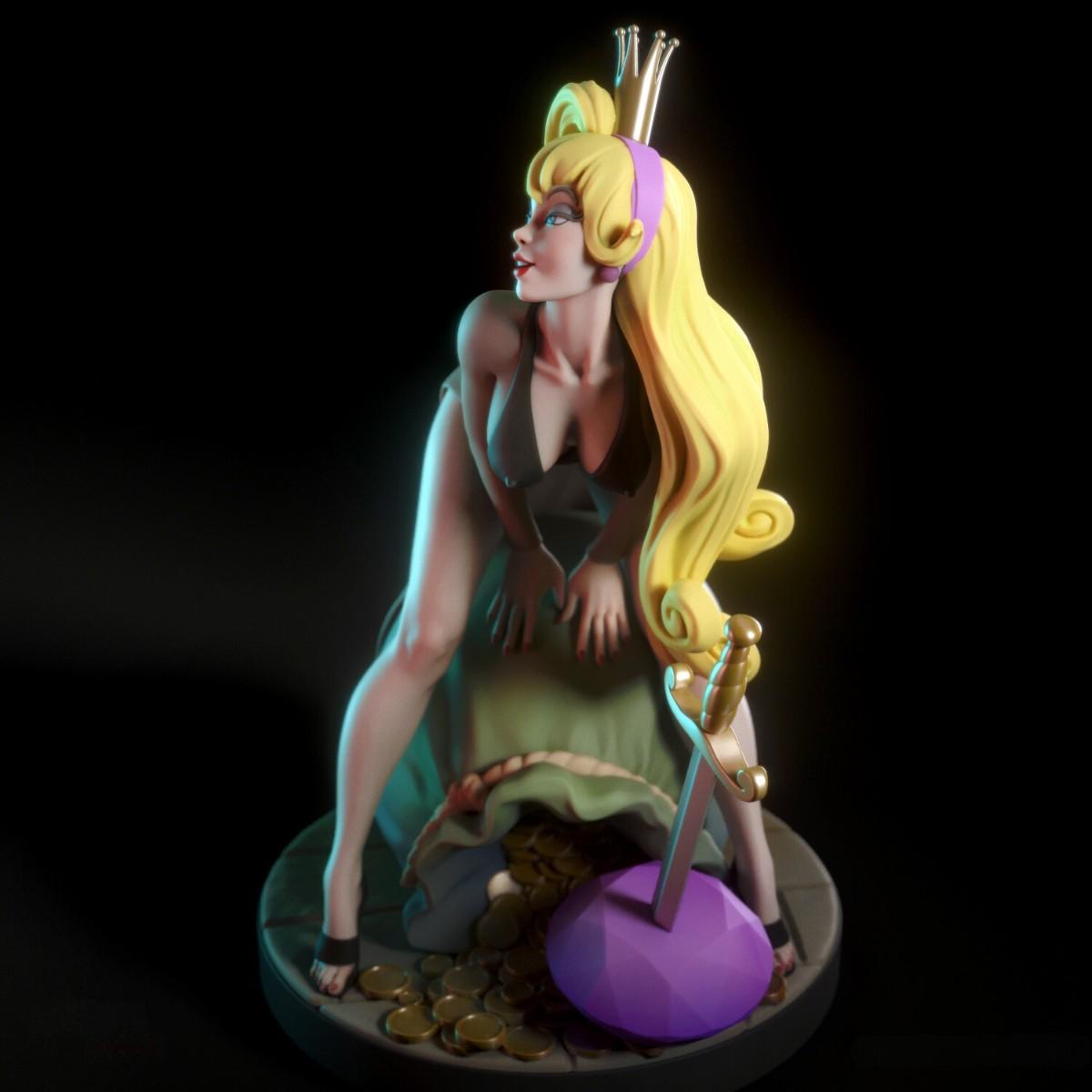 Princess Daphne NSFW - Dragon's Lair - STL 3D Print Files
