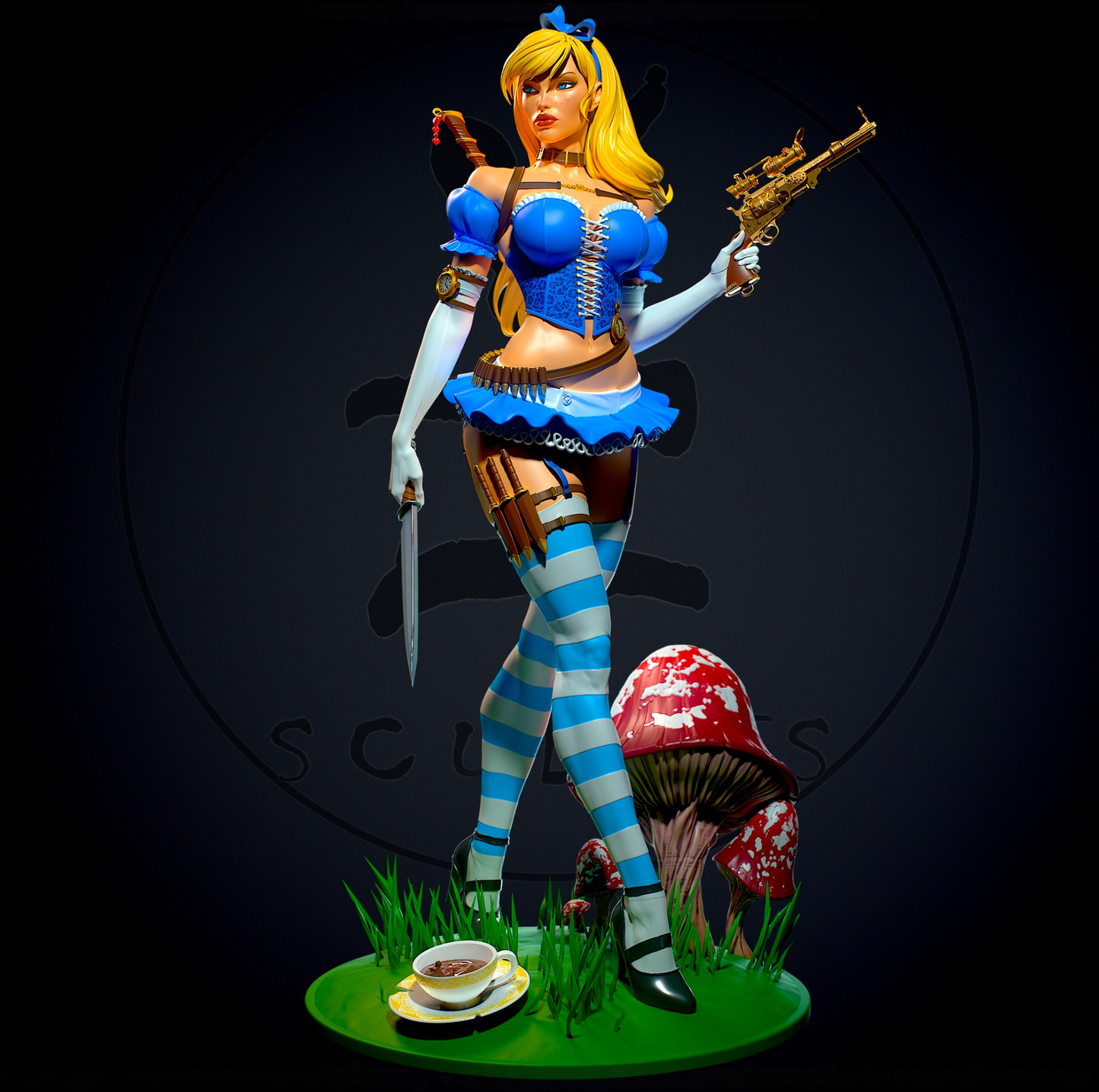 2084 Alice NSFW - Alice in Wonderland - STL 3D Print Files