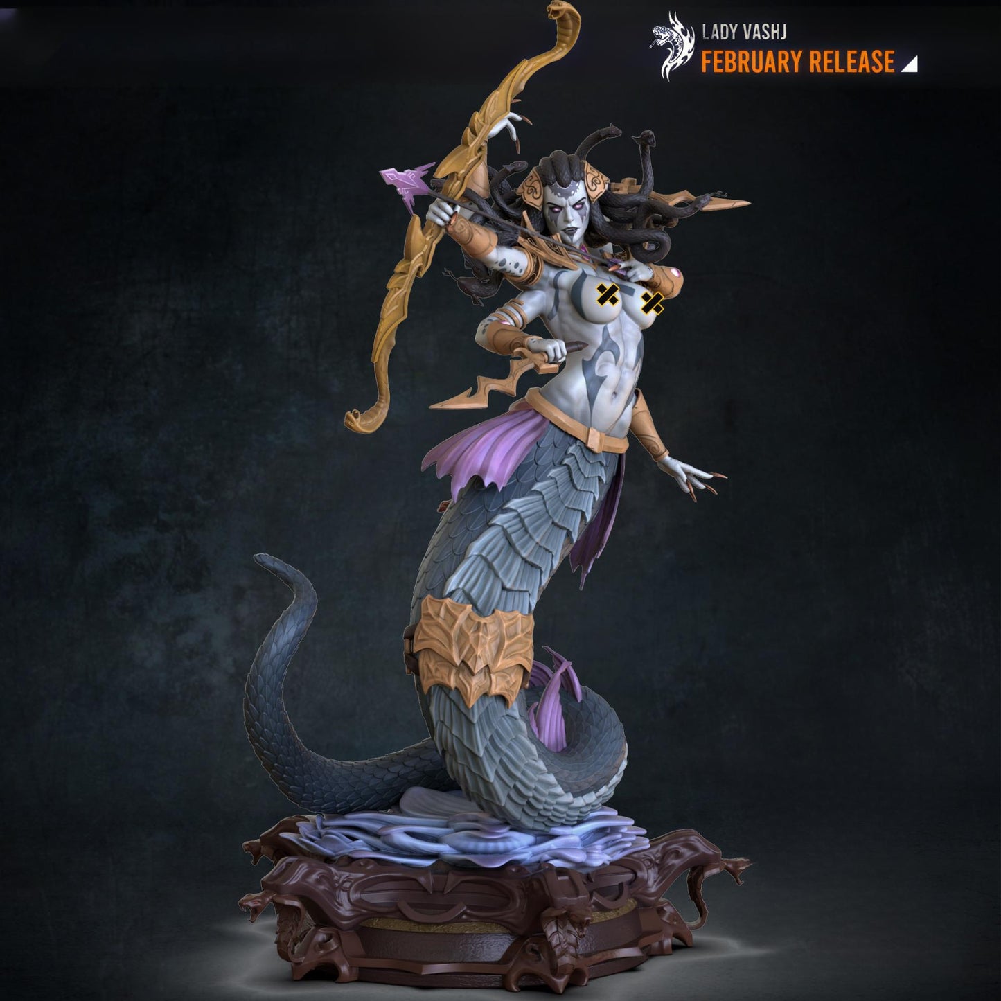 2128 Lady Vashj NSFW - World Of Warcraft - STL 3D Print Files