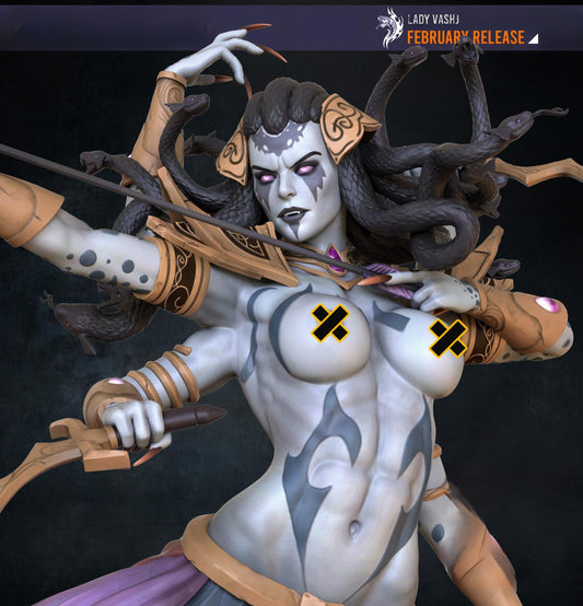 2128 Lady Vashj NSFW - World Of Warcraft - STL 3D Print Files