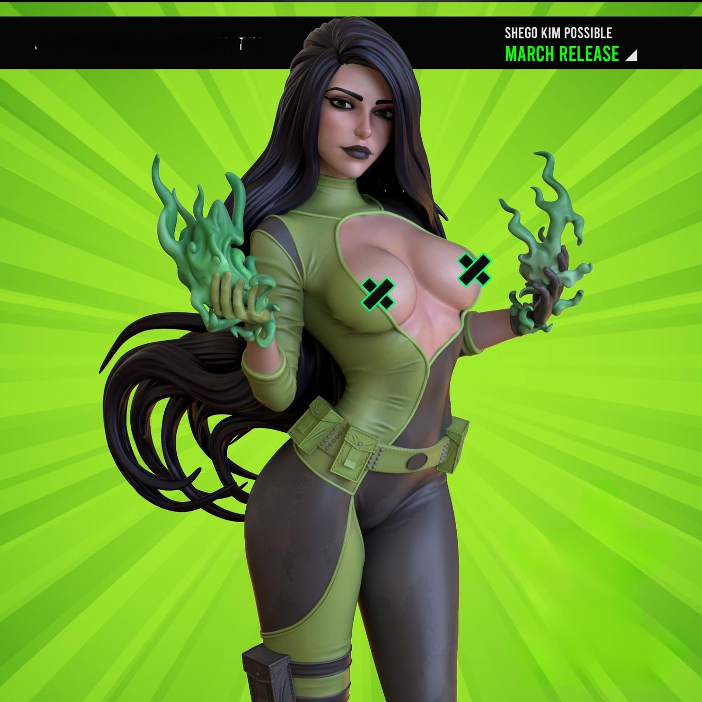 2198 Shego NSFW - Kim Possible - STL 3D Print Files
