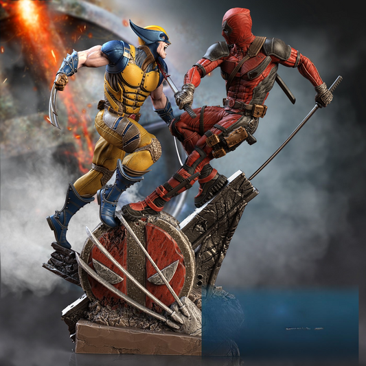 2376 Deadpool VS Wolverine - STL 3D Print Files