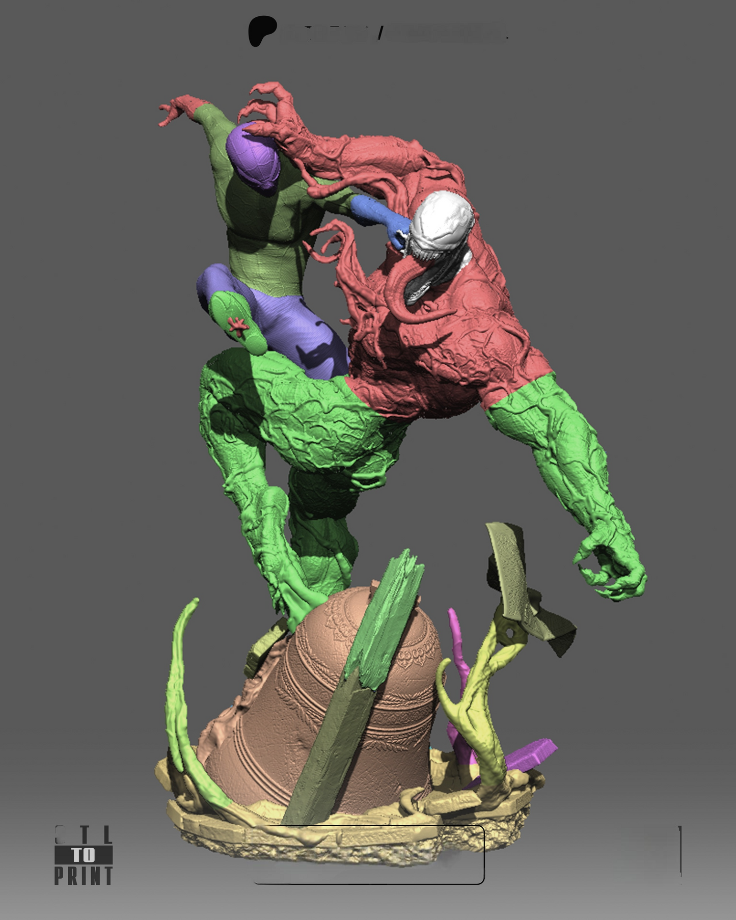 2398 Spider-Man VS Venom - STL 3D Print Files