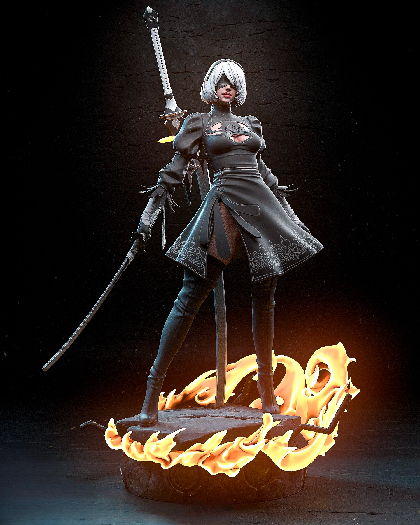 2704 2B - Nier Automata - STL 3D Print Files