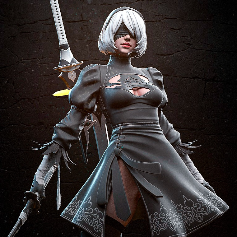 2704 2B - Nier Automata - STL 3D Print Files