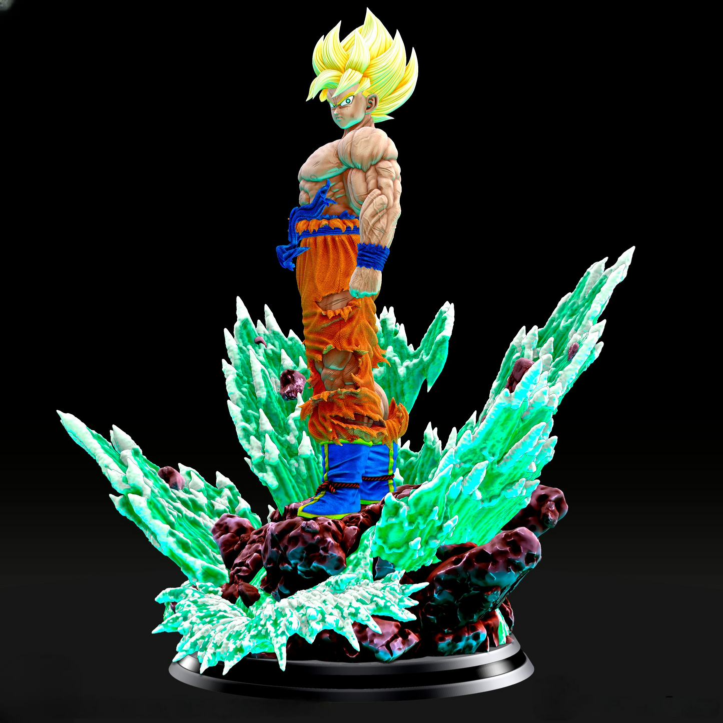 2718 Goku Super Saiyan - Dragon Ball Z - STL 3D Print Files