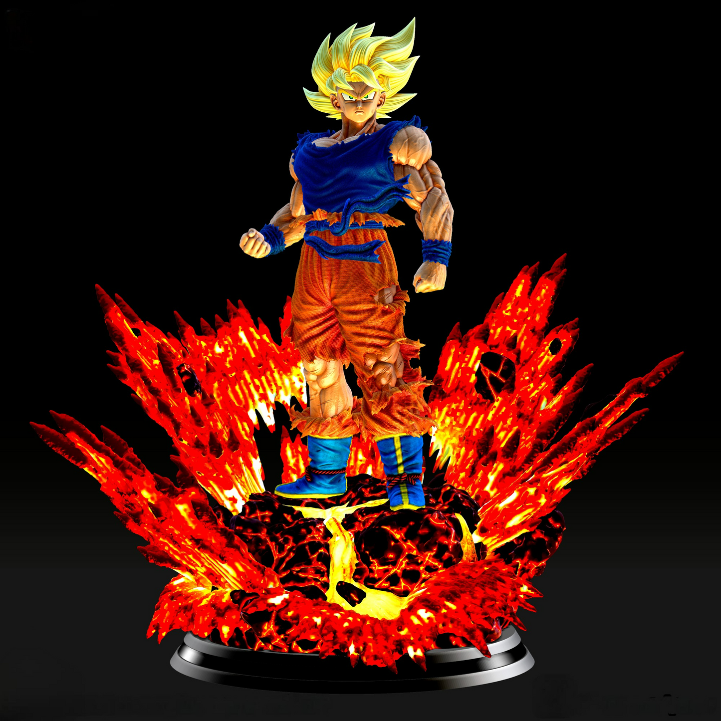 2718 Goku Super Saiyan - Dragon Ball Z - STL 3D Print Files