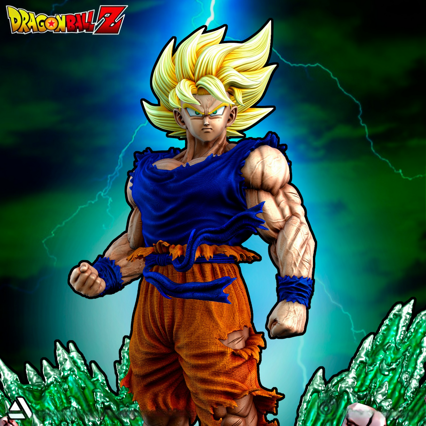 2718 Goku Super Saiyan - Dragon Ball Z - STL 3D Print Files