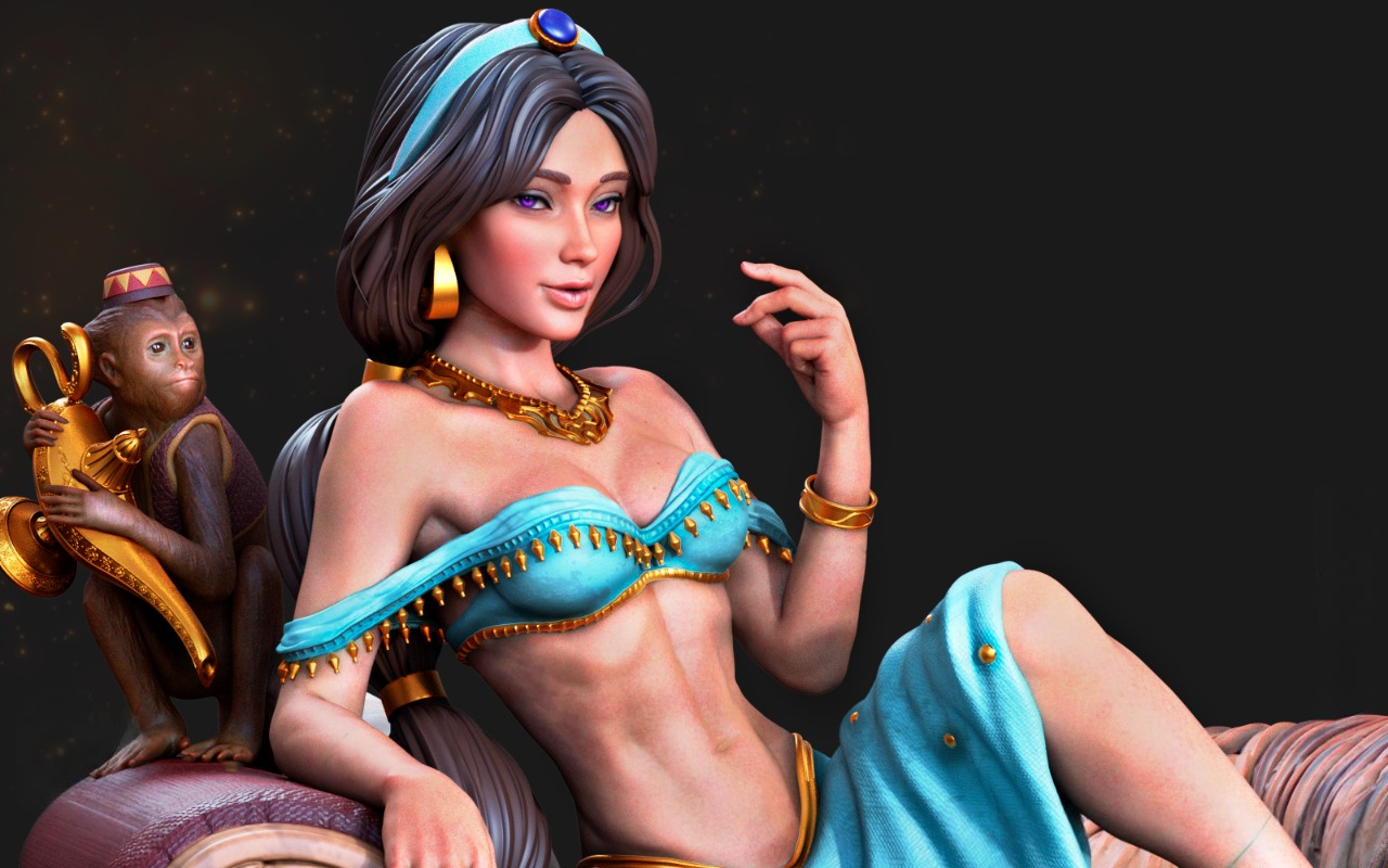 2830 Jasmine - Aladdin - STL 3D Print Files