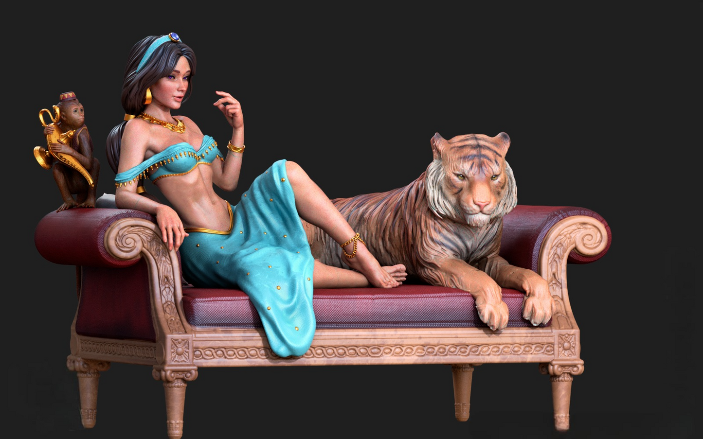 2830 Jasmine - Aladdin - STL 3D Print Files