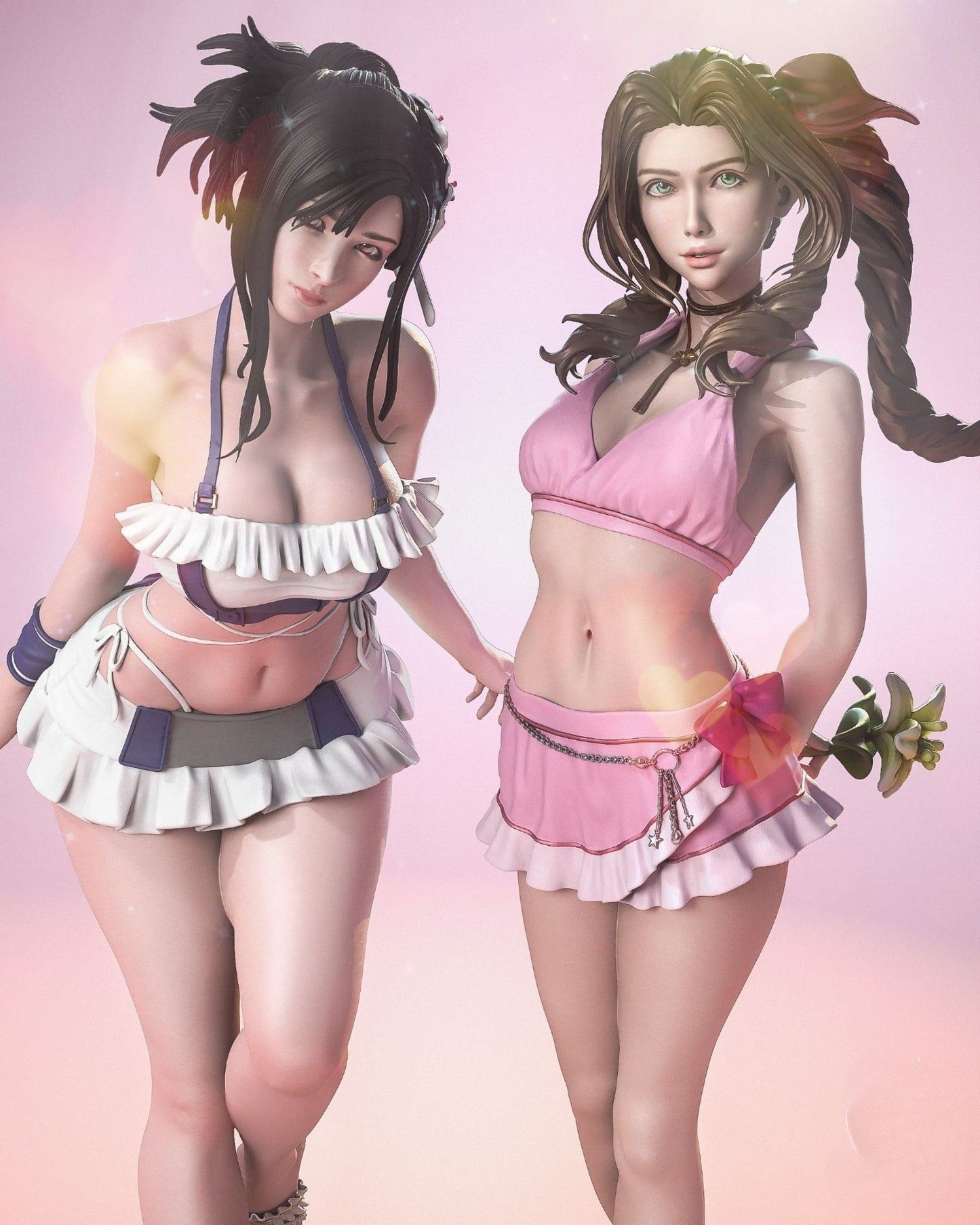 3818 Aerith Gainsborough - Final Fantasy - STL 3D Print Files
