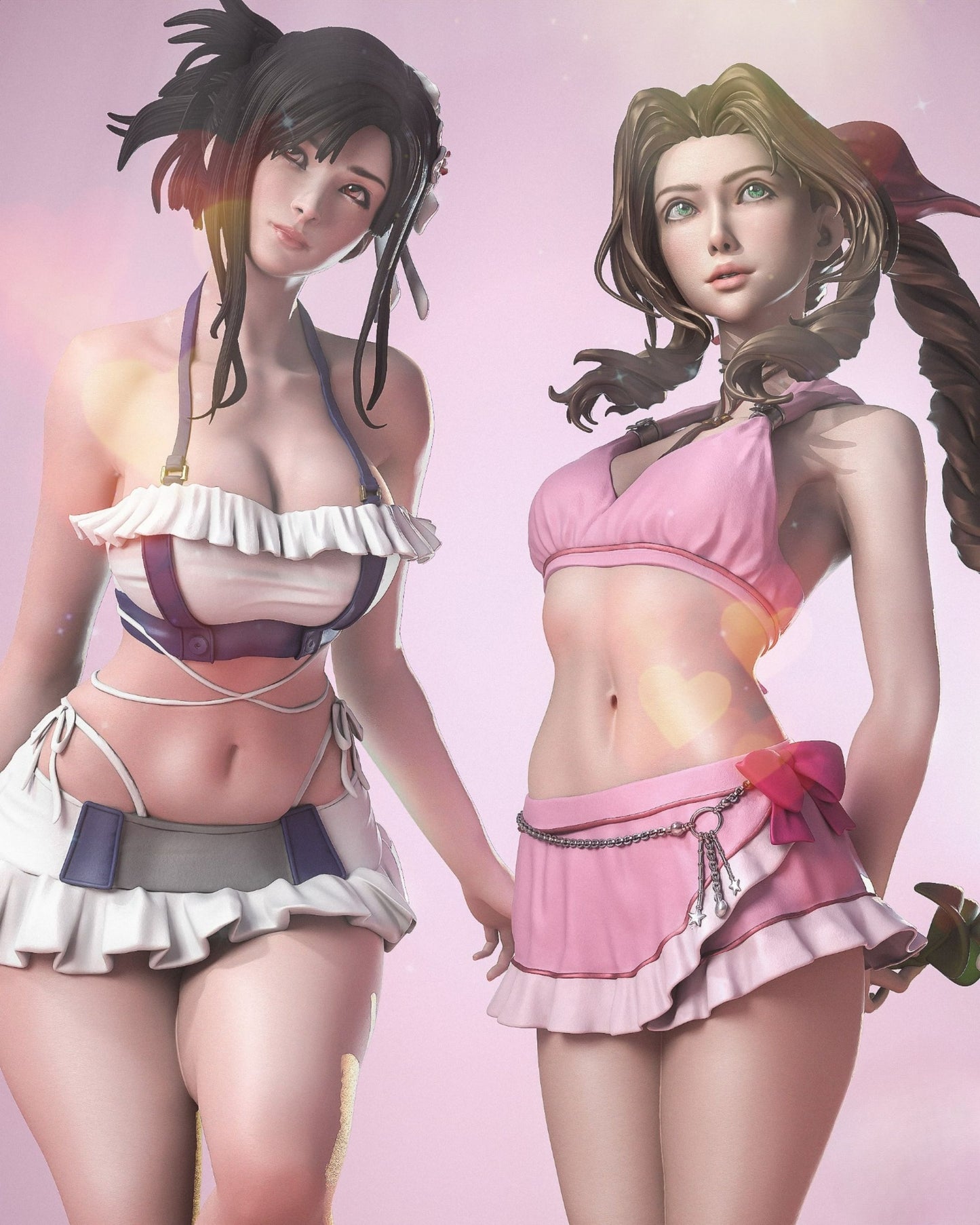 3818 Aerith Gainsborough - Final Fantasy - STL 3D Print Files