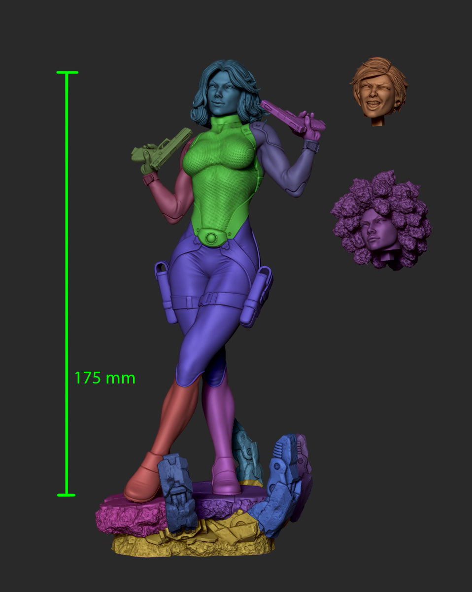 1710 Domino - Marvel Comics - STL 3D Print Files