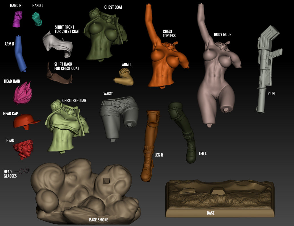 2331 Fio NSFW - Metal Slug - STL 3D Print Files