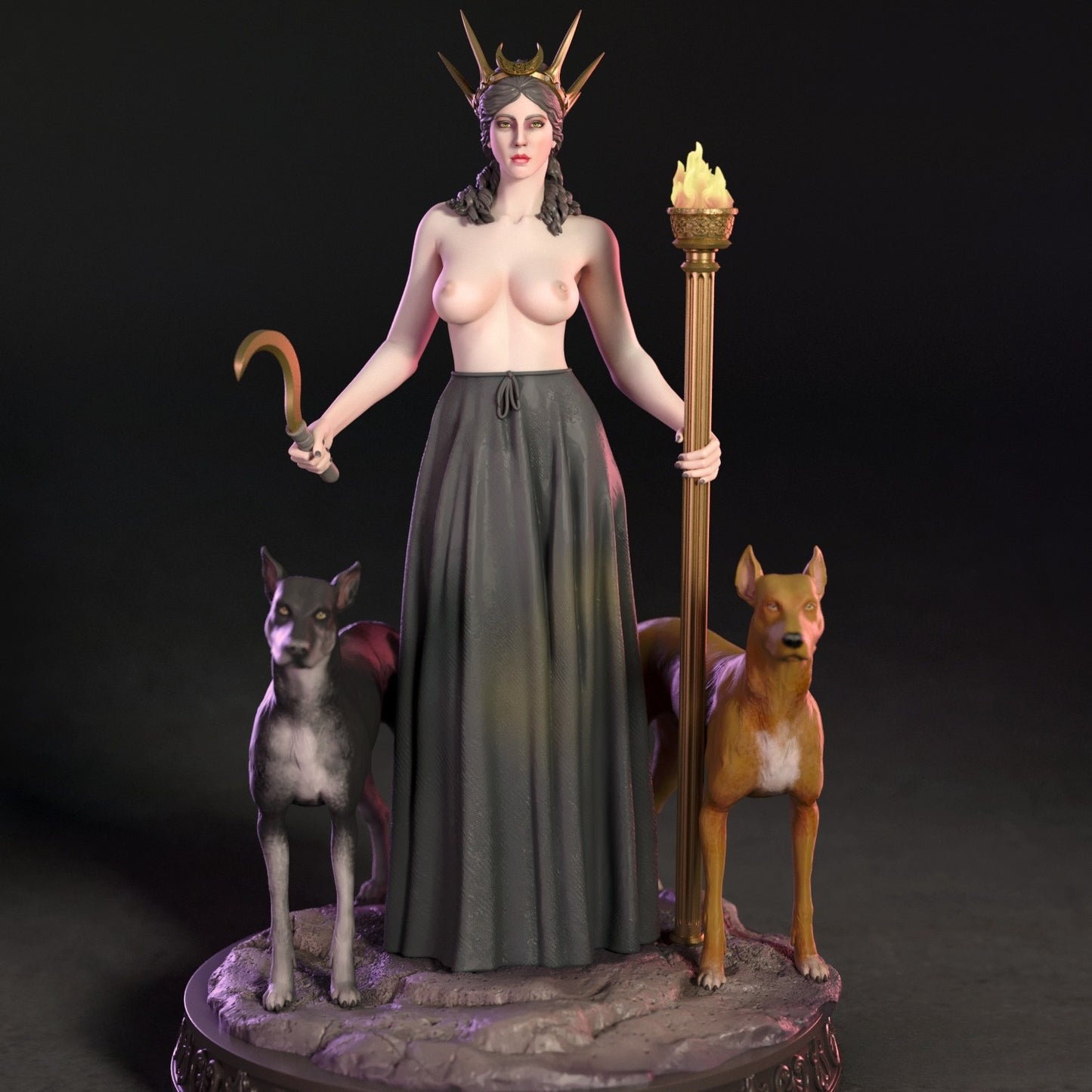 4191 HECATE NSFW - Greek Goddess of Witchcraft - STL 3D Print Files